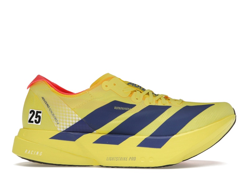 adidas Adizero Adios Pro 4 Yellow Navy Men's - JR6373 - US