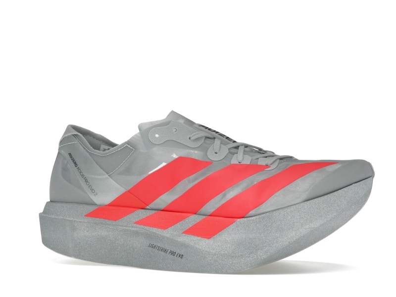 adidas Adizero Adios Pro Evo 2 Silver Metallic Lucid Red