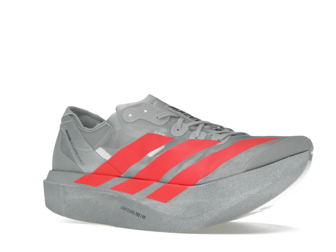 adidas Adizero Adios Pro Evo 2 Silver Metallic Lucid Red