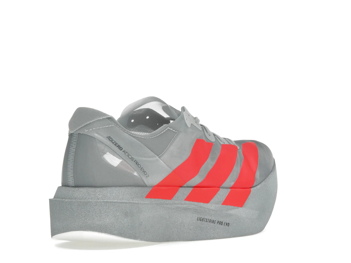 adidas Adizero Adios Pro Evo 2 Silver Metallic Lucid Red