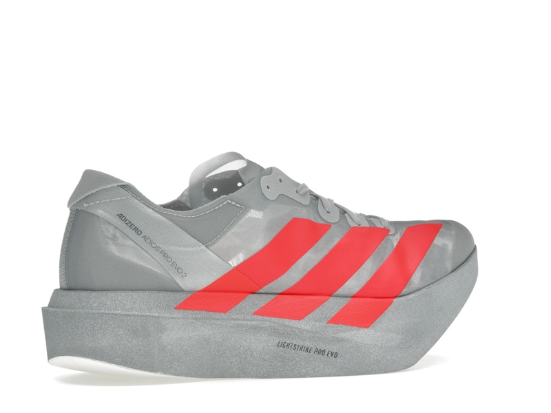 adidas Adizero Adios Pro Evo 2 Silver Metallic Lucid Red