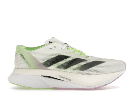 adidas Adizero Boston 12 Cloud White Core Black Green Spark Men's