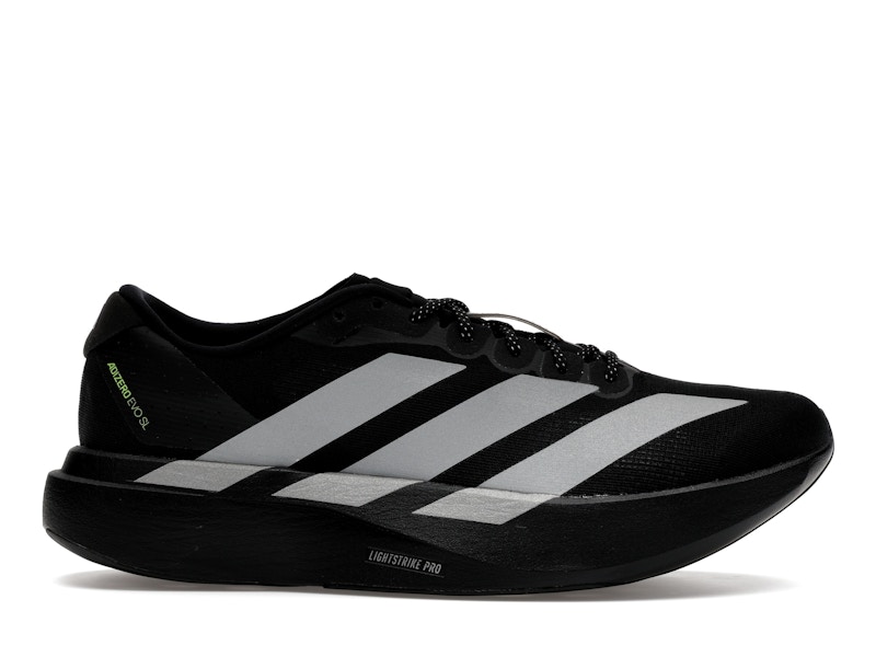adidas Adizero Evo SL Black Silver Metallic Signal Green