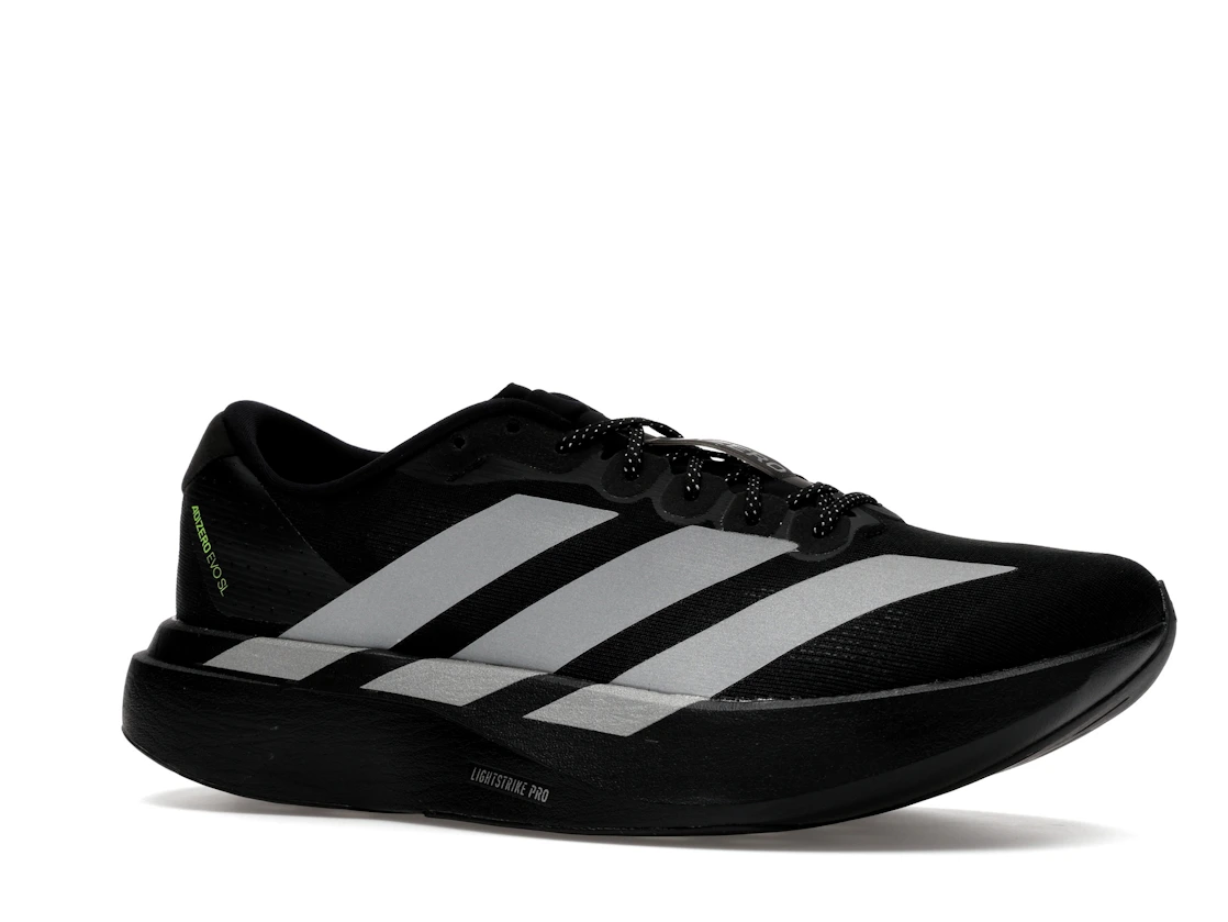 adidas Adizero Evo SL Black Silver Metallic Signal Green