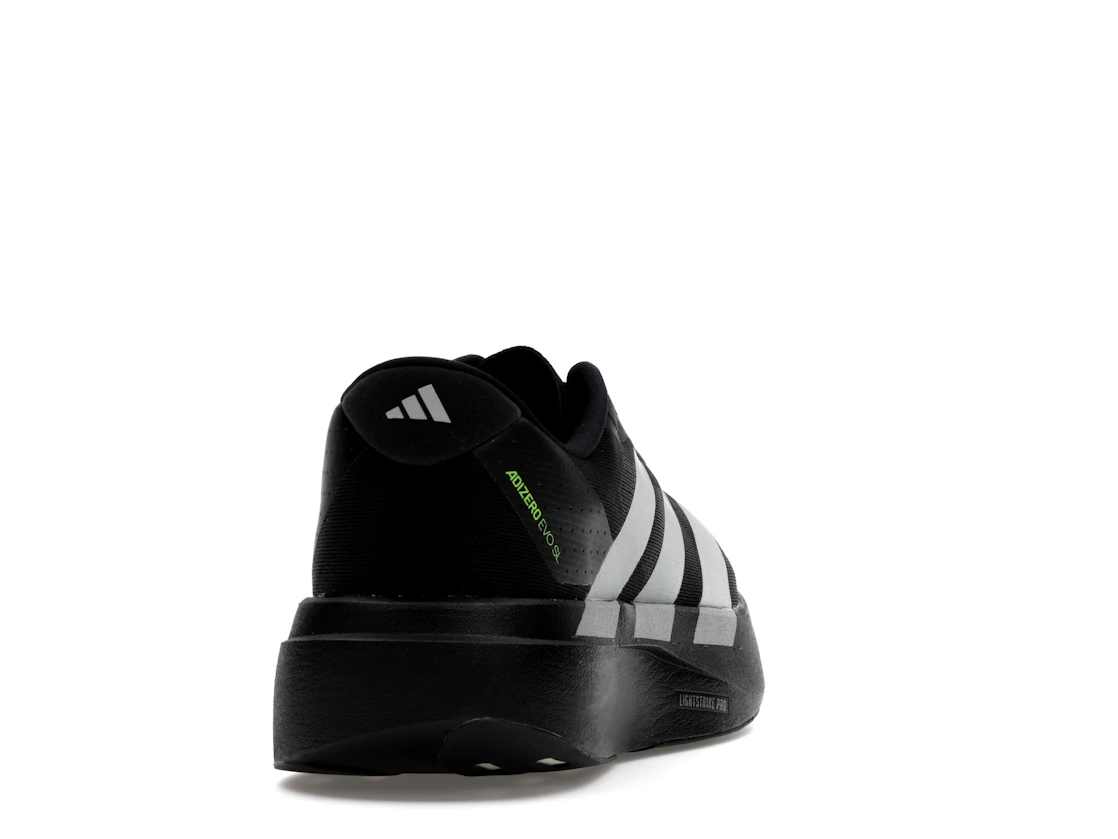 adidas Adizero Evo SL Black Silver Metallic Signal Green