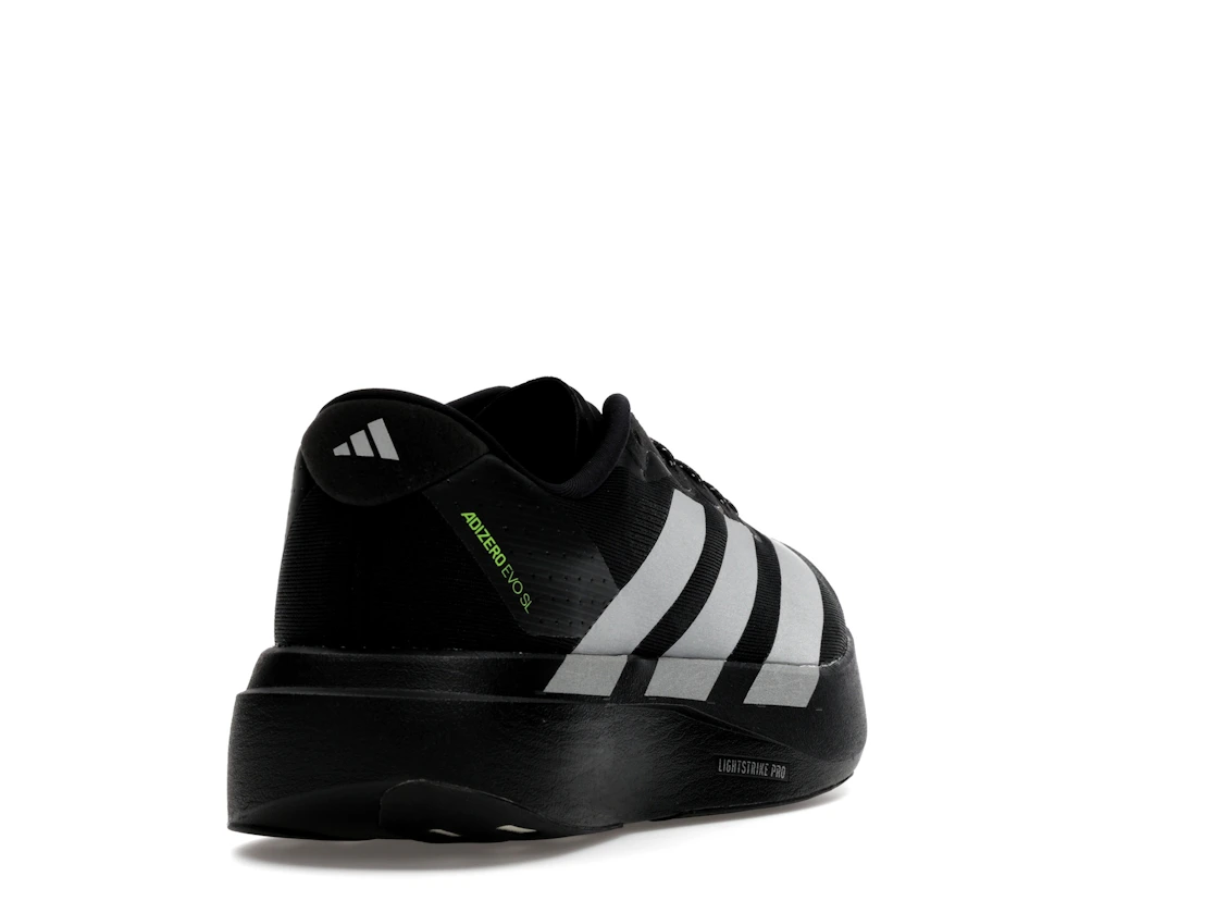 adidas Adizero Evo SL Black Silver Metallic Signal Green