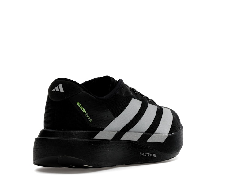 adidas Adizero Evo SL Black Silver Metallic Signal Green