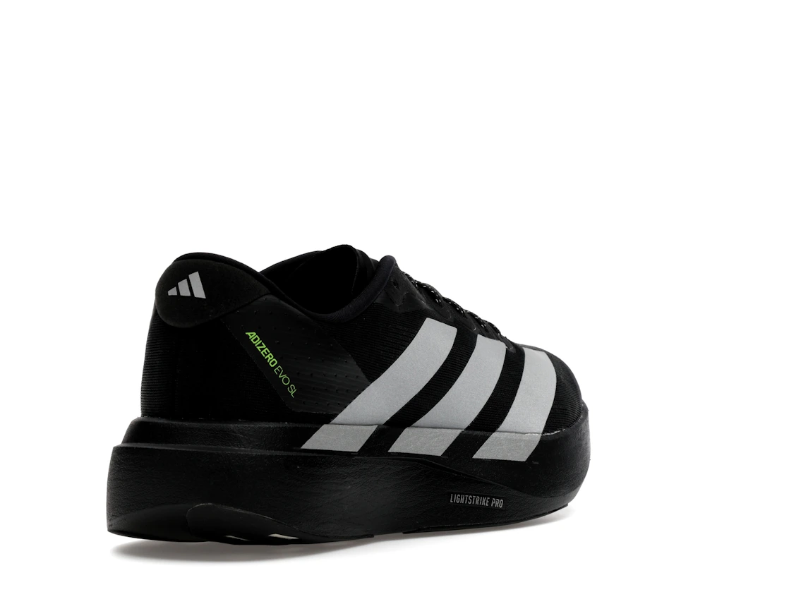 adidas Adizero Evo SL Black Silver Metallic Signal Green