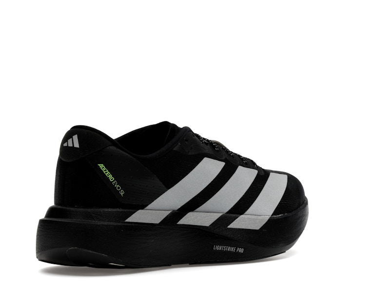 adidas Adizero Evo SL Black Silver Metallic Signal Green
