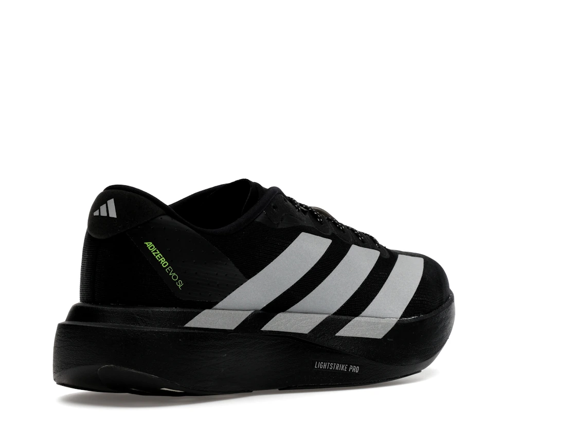 adidas Adizero Evo SL Black Silver Metallic Signal Green