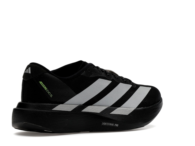 adidas Adizero Evo SL Black Silver Metallic Signal Green
