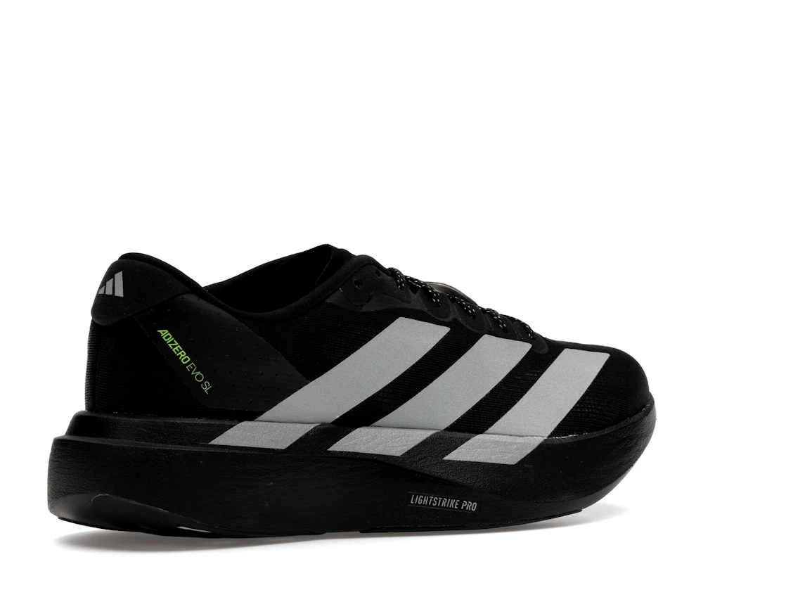 adidas Adizero Evo SL Black Silver Metallic Signal Green
