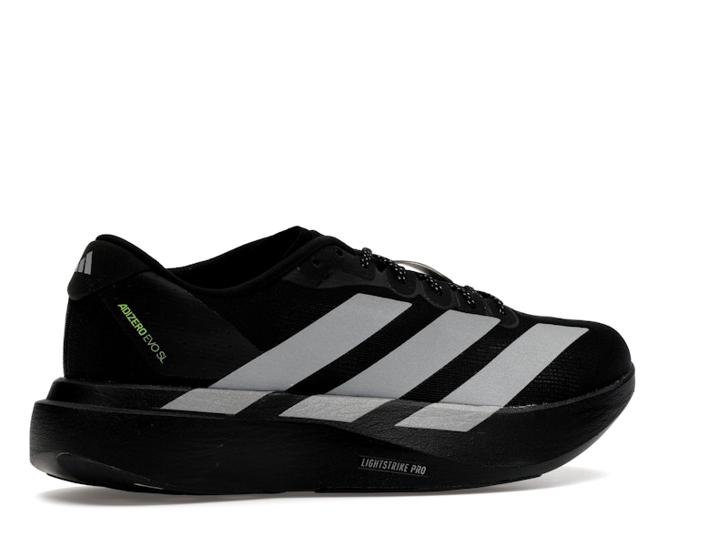 adidas Adizero Evo SL Black Silver Metallic Signal Green