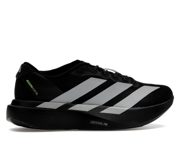 adidas Adizero Evo SL Black Silver Metallic Signal Green