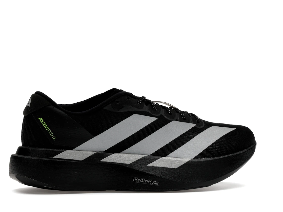 adidas Adizero Evo SL Black Silver Metallic Signal Green