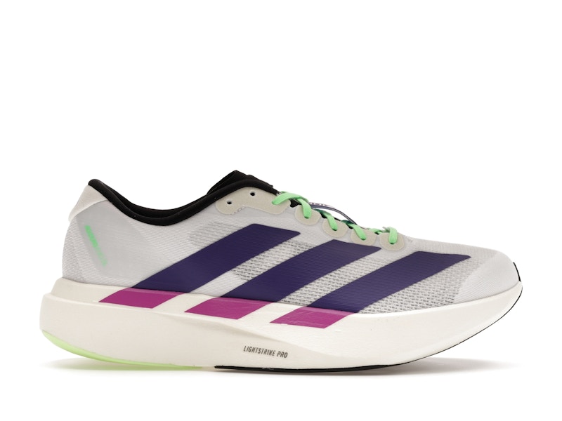 adidas Adizero Evo SL White Purple Lime Burst