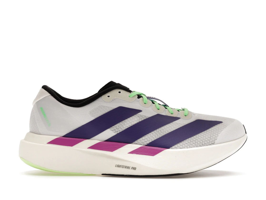adidas Adizero Evo SL White Purple Lime Burst