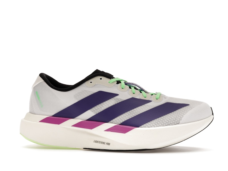 adidas Adizero Evo SL White Purple Lime Burst