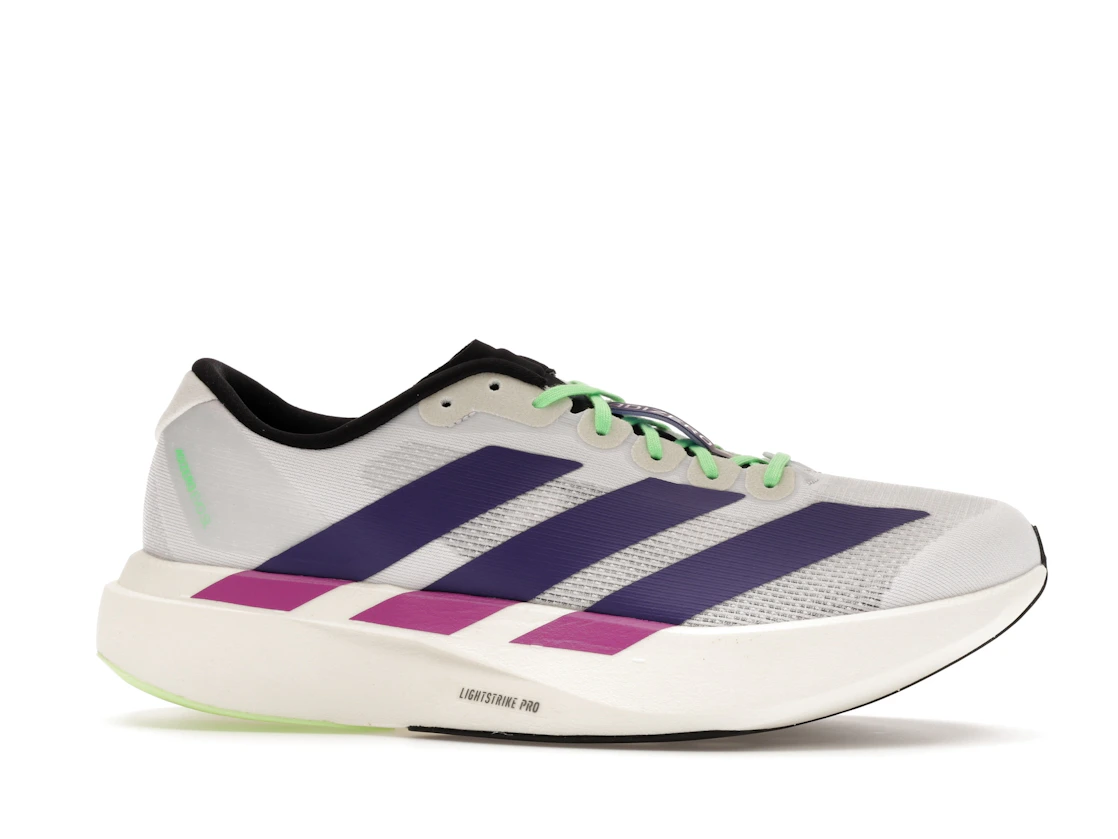 adidas Adizero Evo SL White Purple Lime Burst
