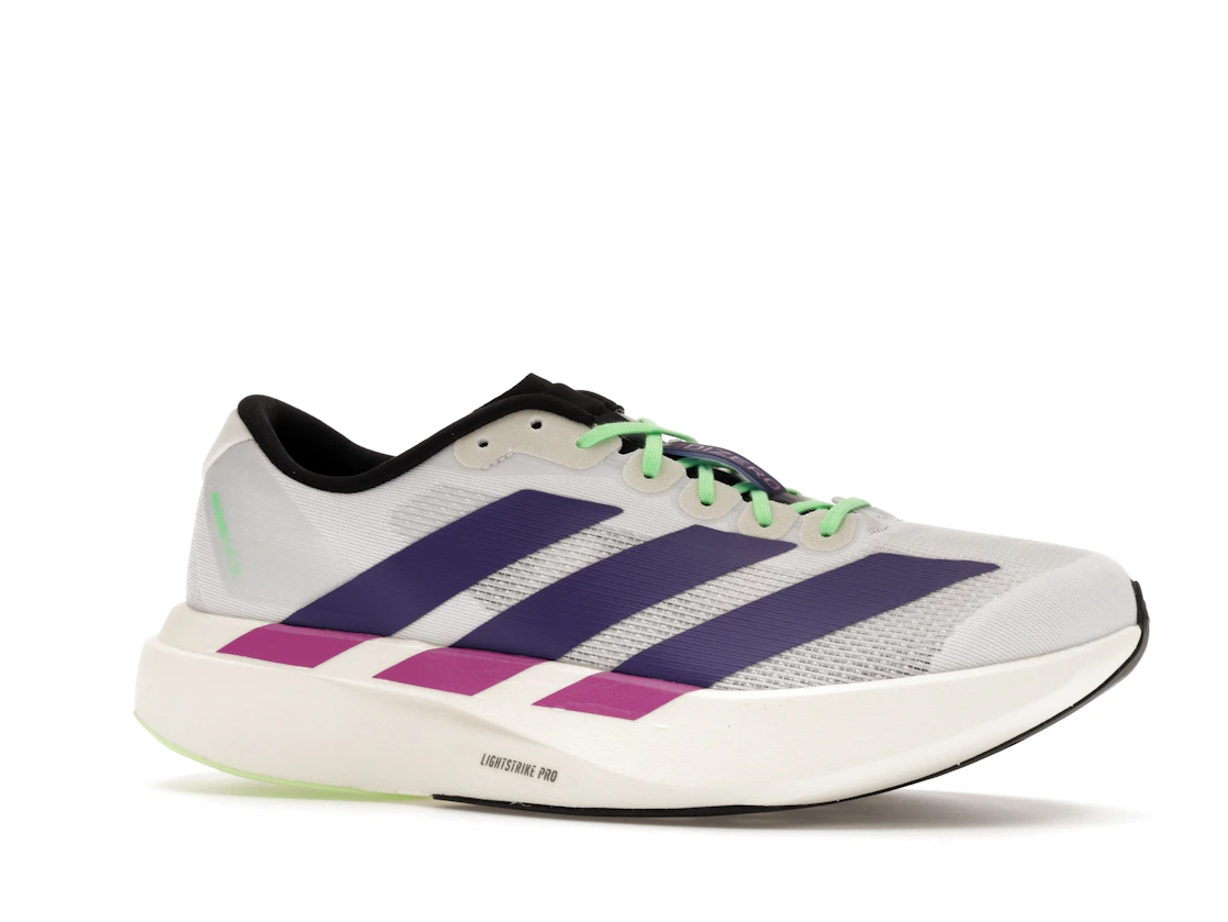 adidas Adizero Evo SL White Purple Lime Burst