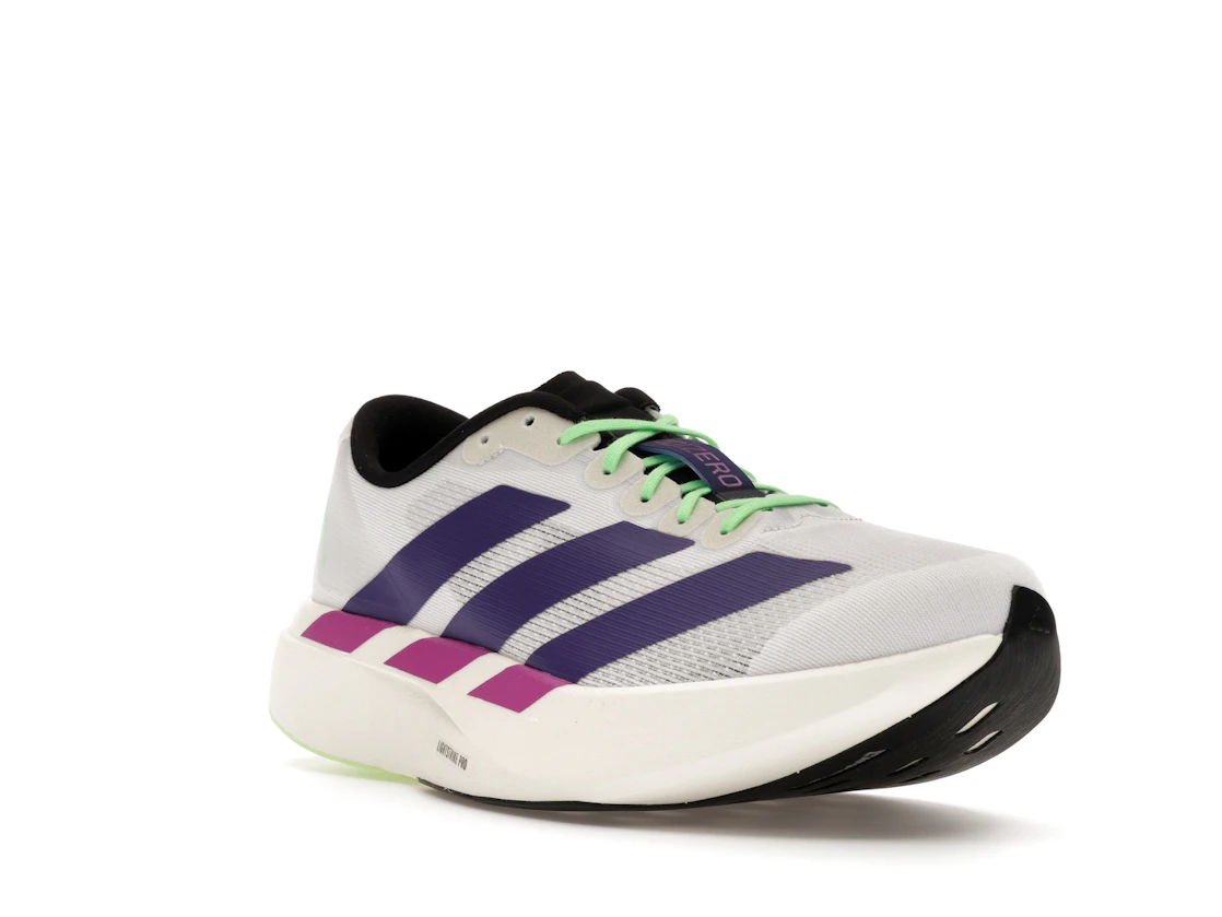 adidas Adizero Evo SL White Purple Lime Burst