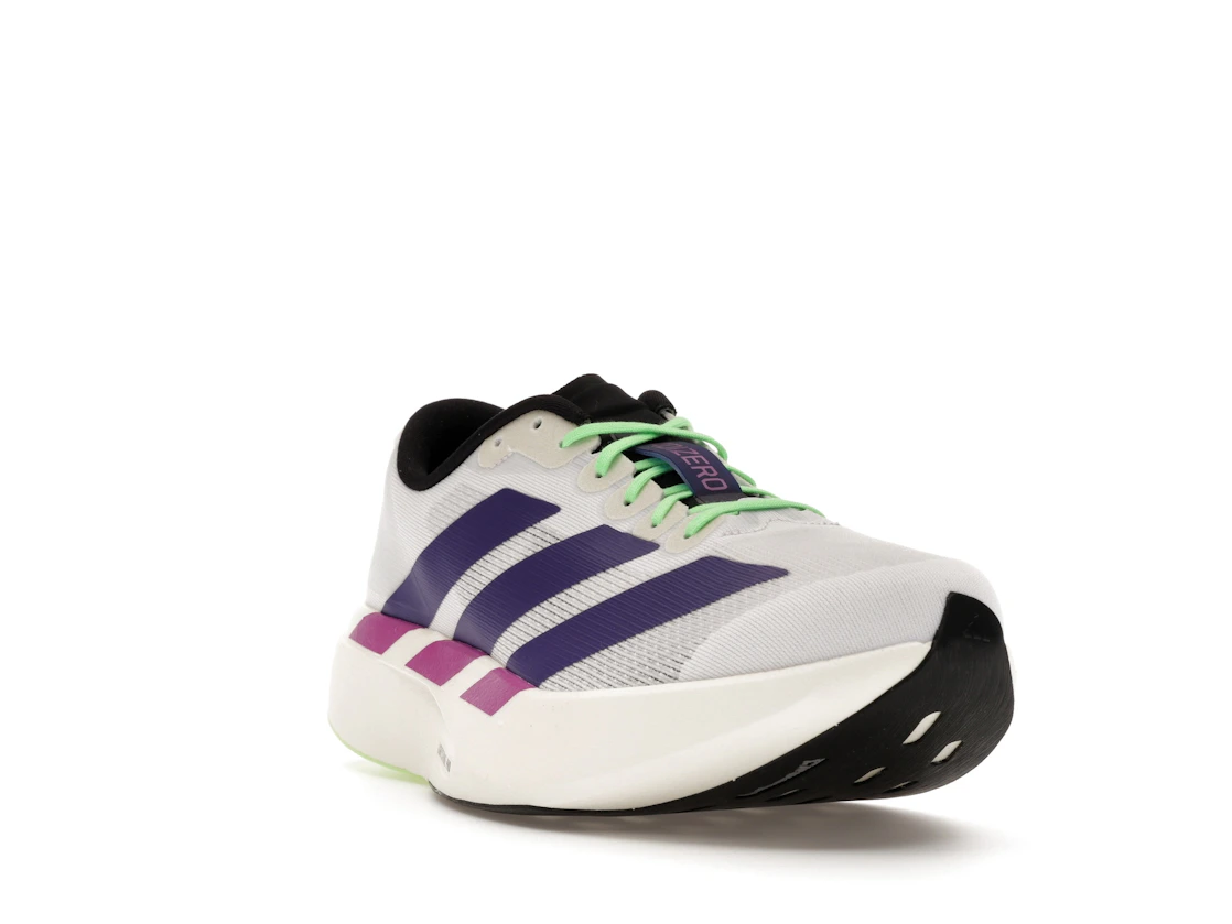 adidas Adizero Evo SL White Purple Lime Burst