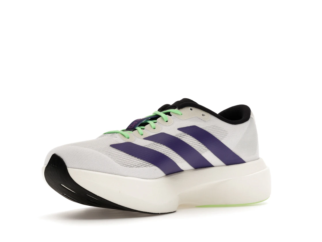adidas Adizero Evo SL White Purple Lime Burst
