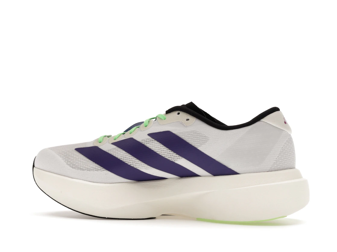 adidas Adizero Evo SL White Purple Lime Burst