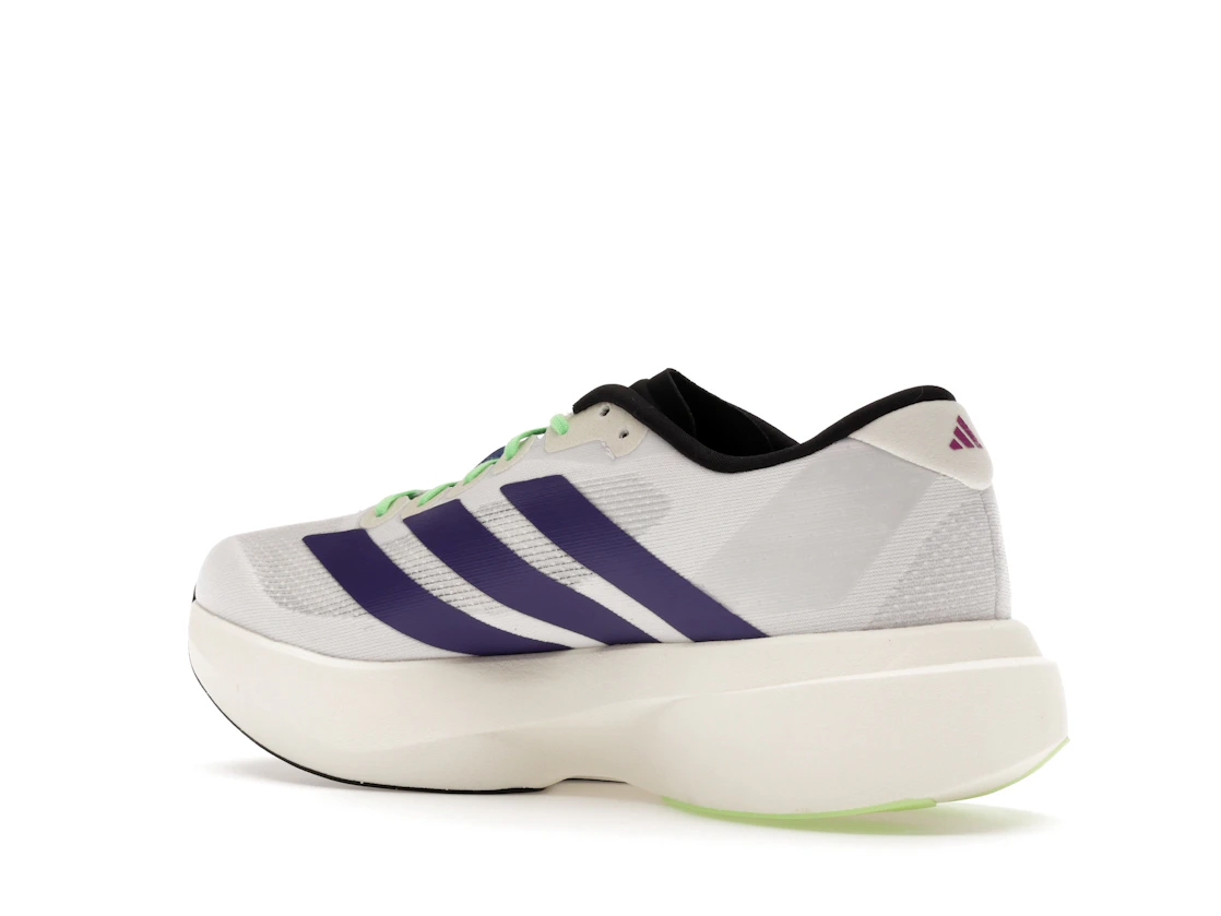 adidas Adizero Evo SL White Purple Lime Burst