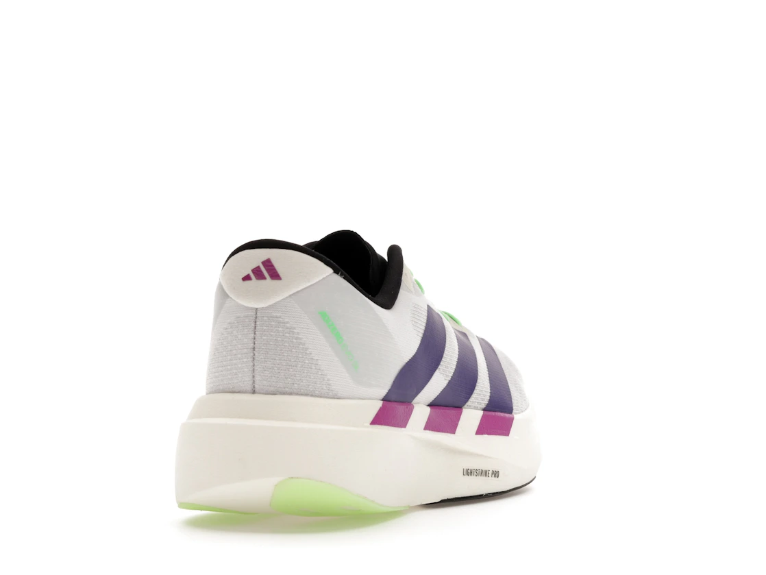 adidas Adizero Evo SL White Purple Lime Burst