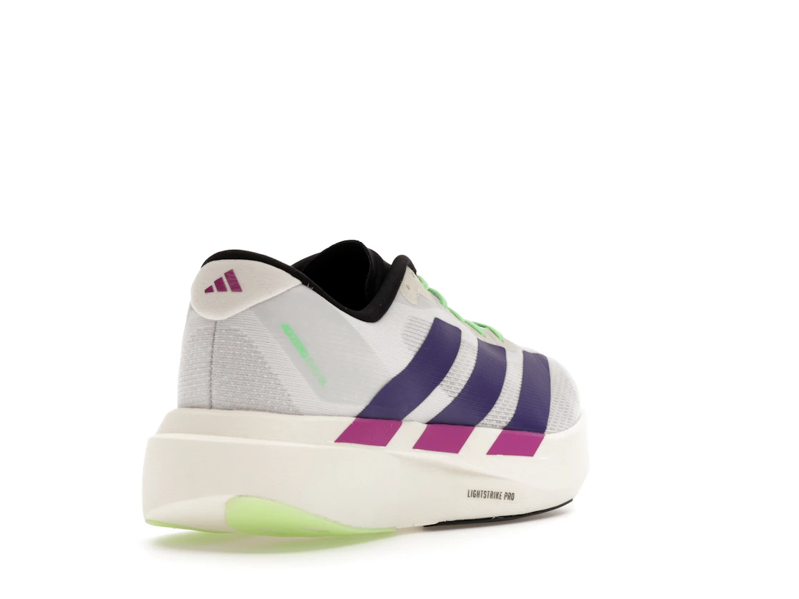 adidas Adizero Evo SL White Purple Lime Burst