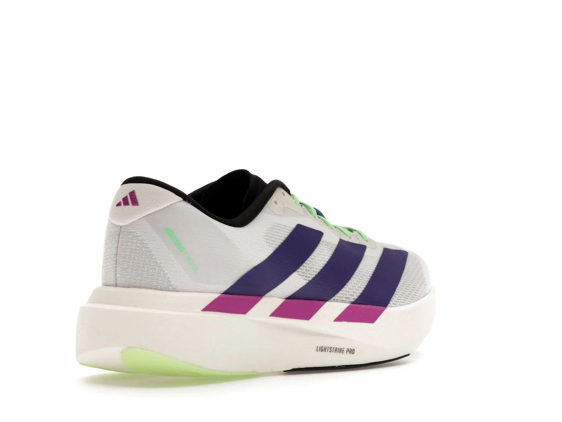 adidas Adizero Evo SL White Purple Lime Burst