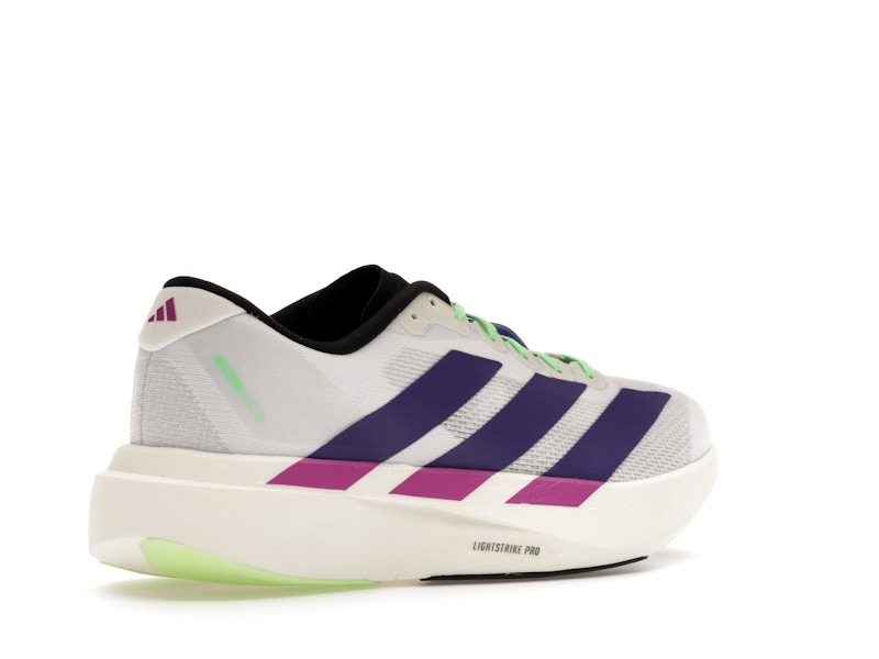 adidas Adizero Evo SL White Purple Lime Burst