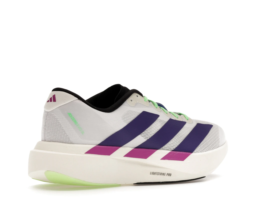 adidas Adizero Evo SL White Purple Lime Burst