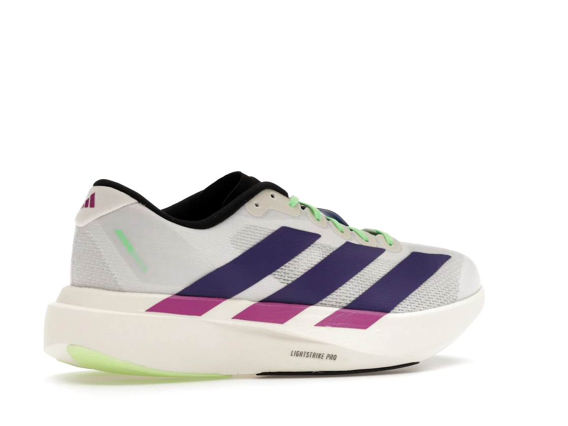 adidas Adizero Evo SL White Purple Lime Burst