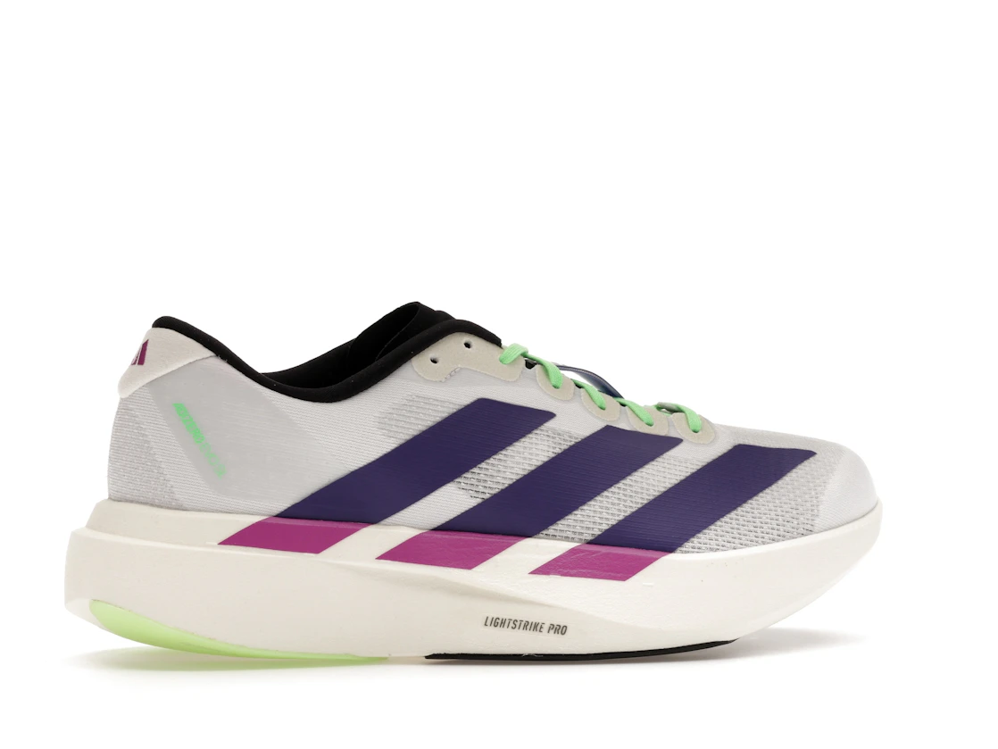 adidas Adizero Evo SL White Purple Lime Burst
