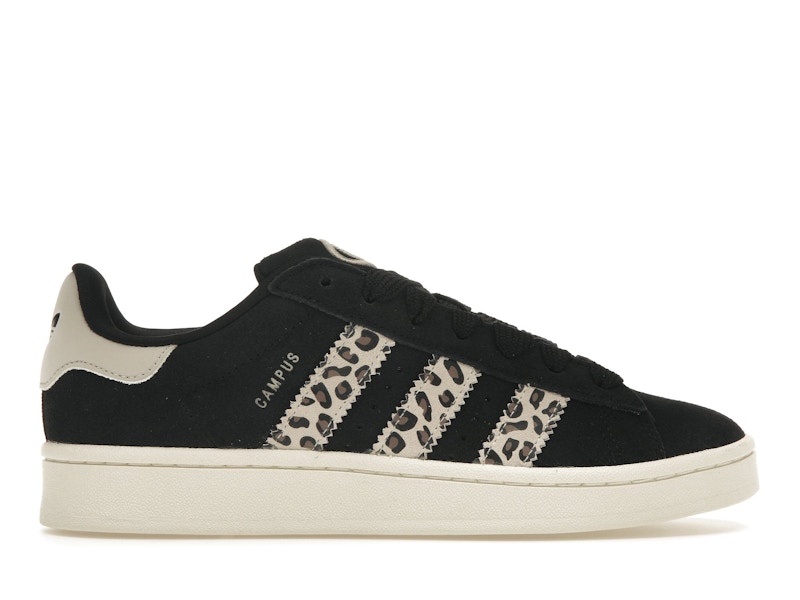 Adidas black and white leopard shoes on sale