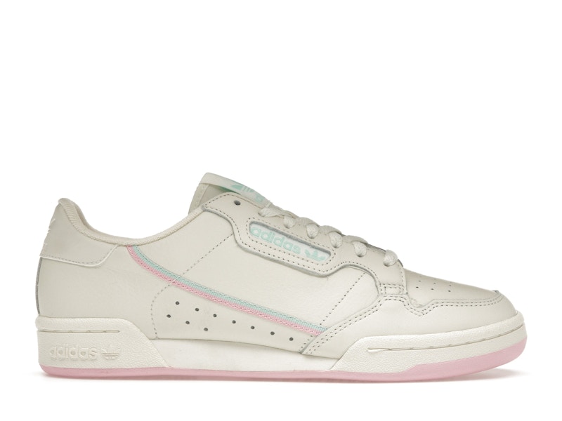 adidas continental 80 off white true pink