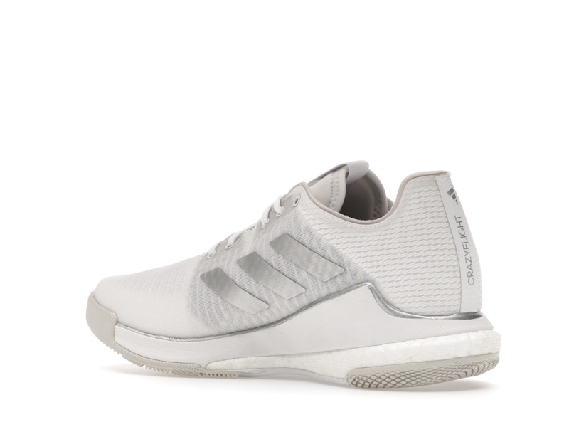 adidas Crazyflight Volleyball Cloud White Silver Metallic Grey One (Women's)