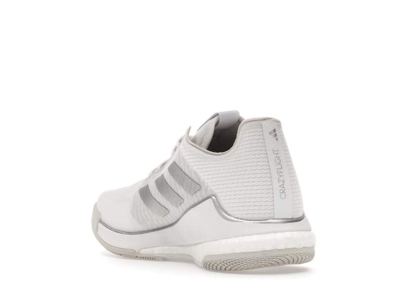 adidas Crazyflight Volleyball Cloud White Silver Metallic Grey One (Women's)