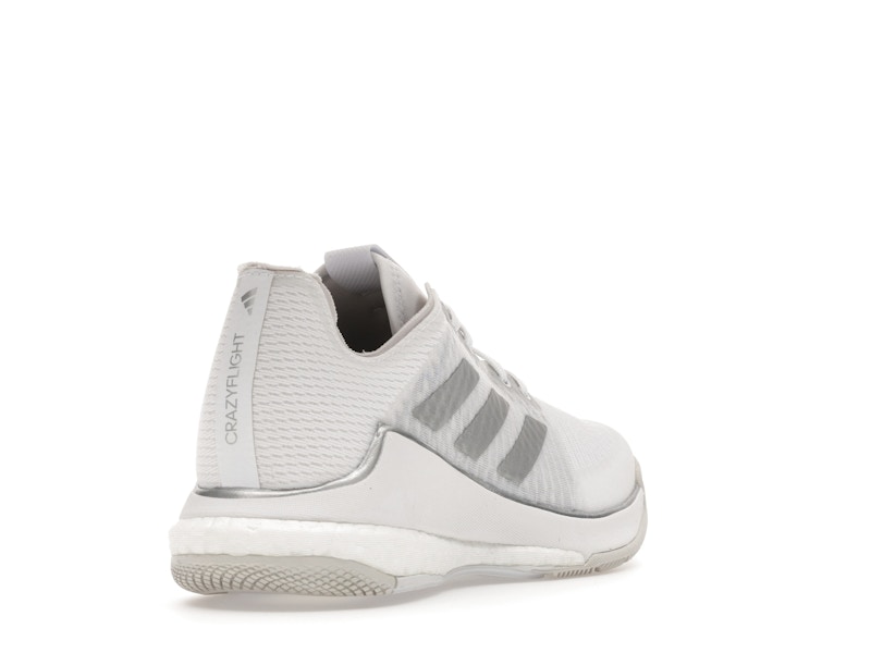 adidas Crazyflight Volleyball Cloud White Silver Metallic Grey One (Women's)