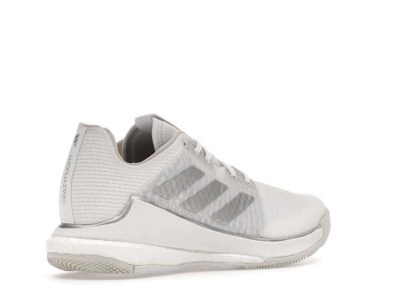 adidas Crazyflight Volleyball Cloud White Silver Metallic Grey One (Women's)