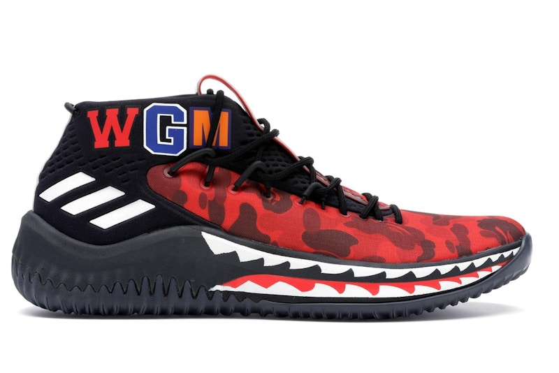 adidas Dame 4 A Bathing Ape Red Men s AP9976 US