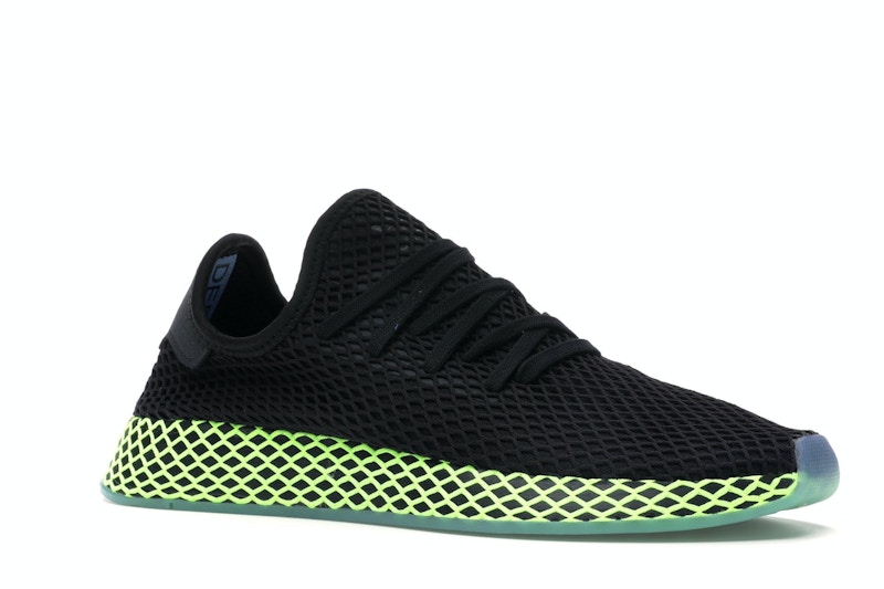 adidas Deerupt Core Black Ash Blue adidas Deerupt Core Black Ash Blue
