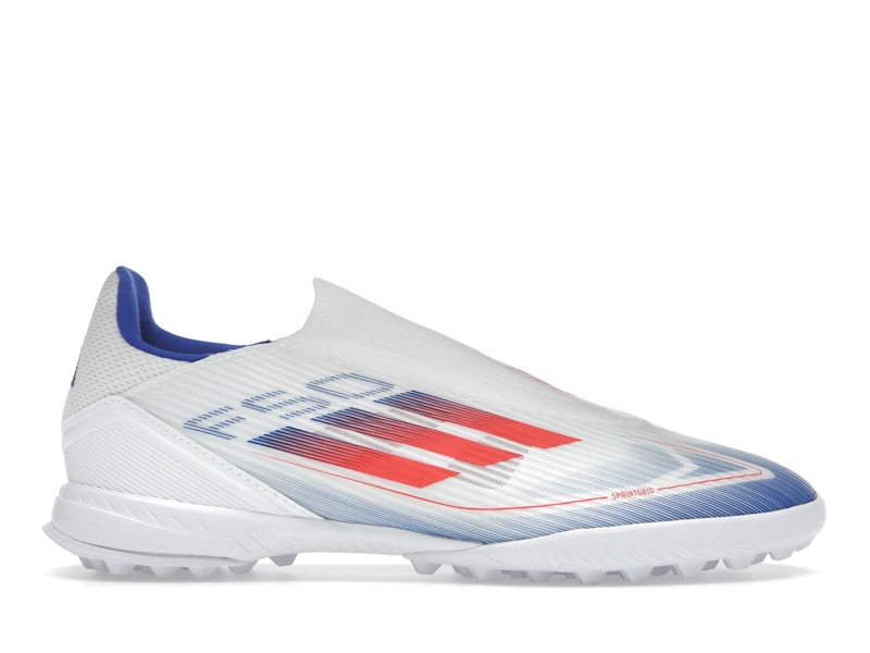 adidas F50 League Césped Sin Cordones Blanco Nube Rojo Solar Azul