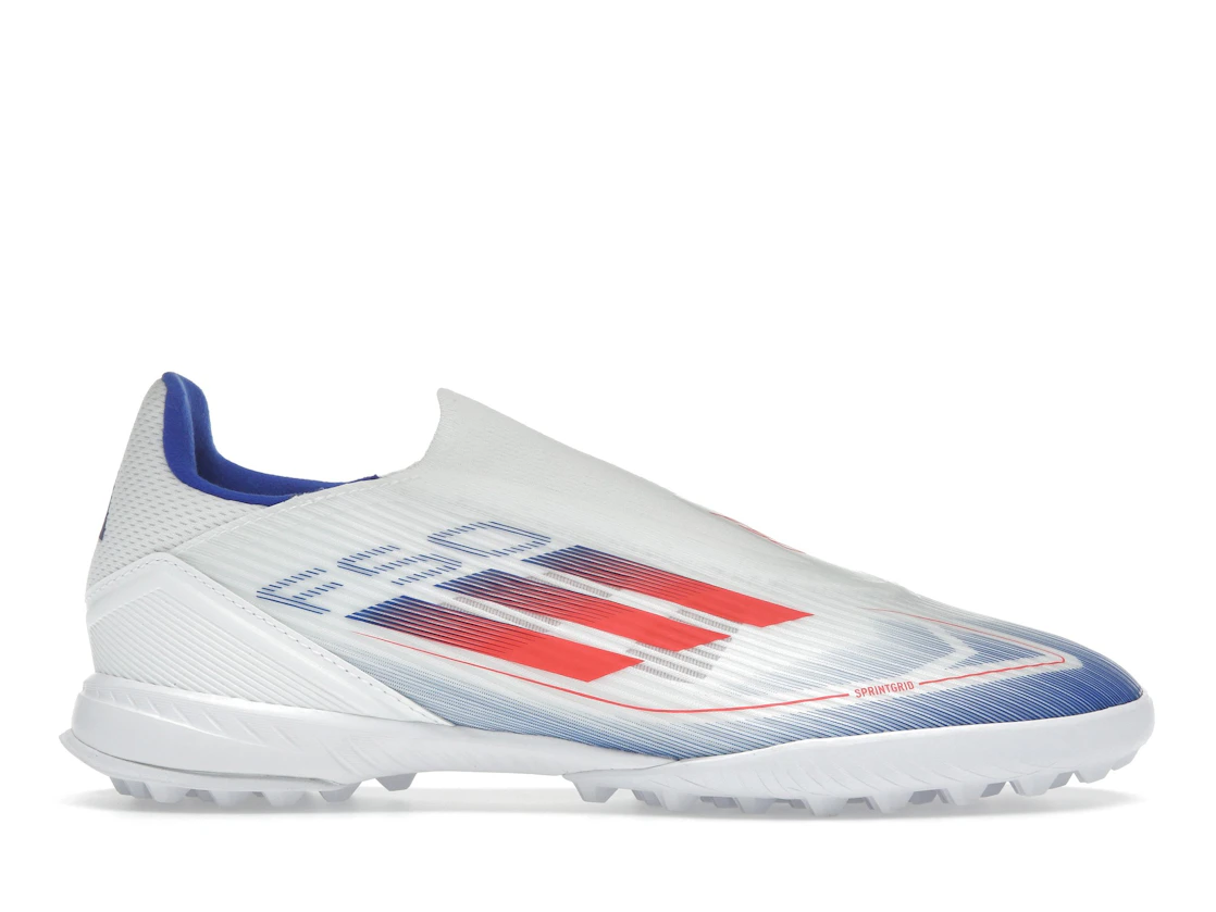 adidas F50 League Laceless Turf Cloud White Solar Red Lucid Blue