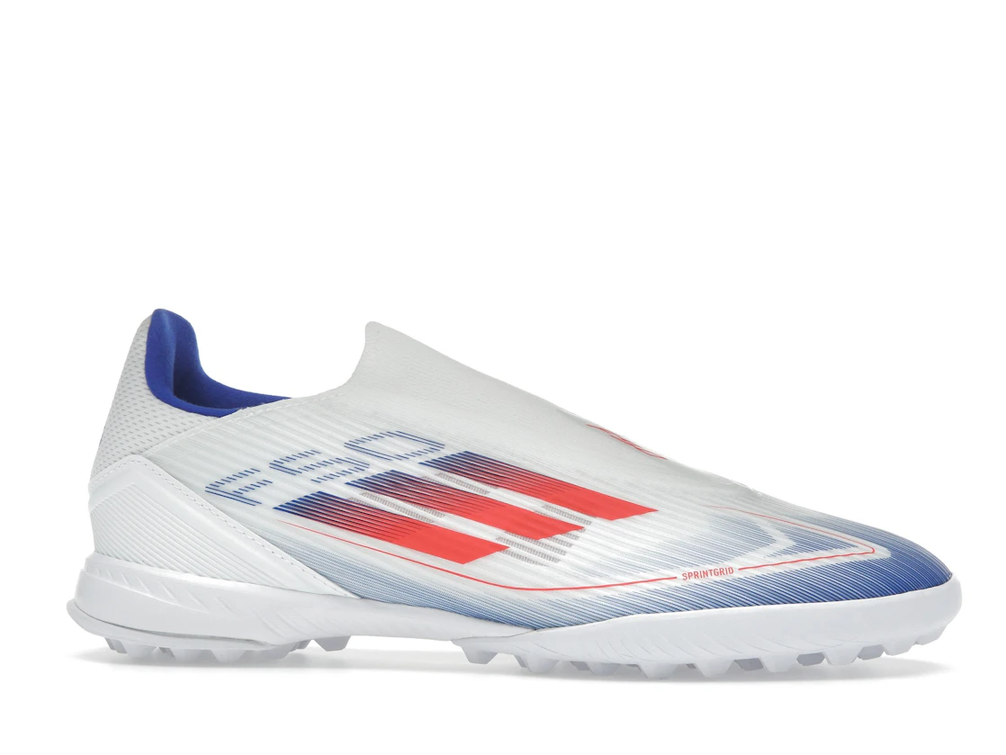 adidas F50 League Laceless Turf Cloud White Solar Red Lucid Blue