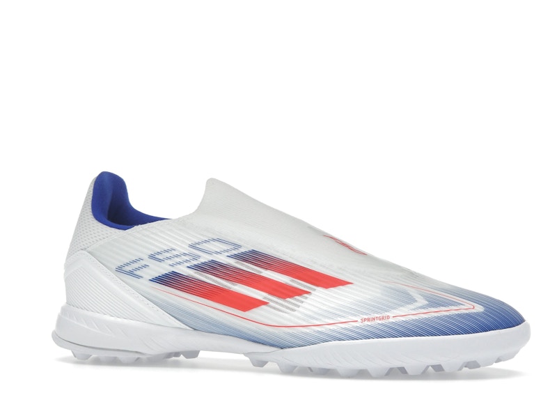 adidas F50 League Laceless Turf Cloud White Solar Red Lucid Blue