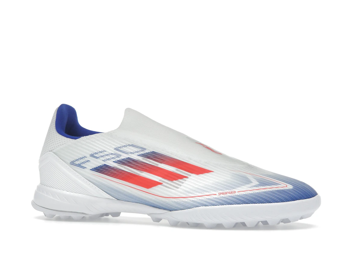 adidas F50 League Laceless Turf Cloud White Solar Red Lucid Blue