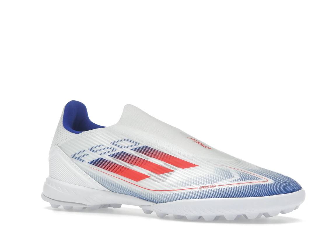 adidas F50 League Laceless Turf Cloud White Solar Red Lucid Blue